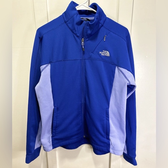 The North Face Royal Blue Two Toned Softshell Jacket Activewear Hiking Layering - Picture 2 of 12